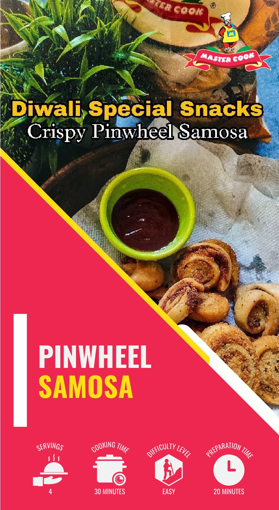 Pinwheel samosa